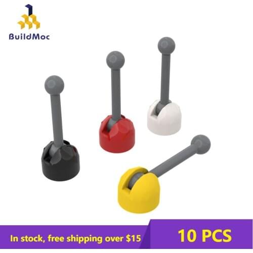 10PCS MOC 73587 Control Rod Combination (gray) Brick High-tech Changeover Catch For Building Blocks Parts DIY Educational Toys