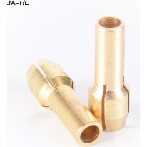 10X New Drill Chucks Bits Brass Collet Mini Drill Chuck for Rotary Tool 4.3mm Dia 0.5mm-3.2mm Power Tool Accessory