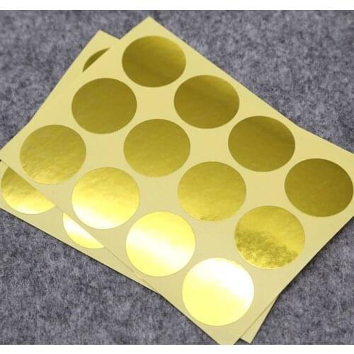 120pcs/lot Dia 2.5cm Golden Round Stickers Adhesive Gift Sealing Sticker Stationery Supplies Packing Label Zakka (ss-1649)