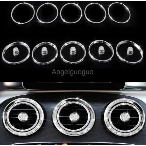 15 Pcs/ Set Car Air Outlet /instrument Panel Air Outlet Decoration Ring Sticker for Mercedes Benz C Class W205/ GLC