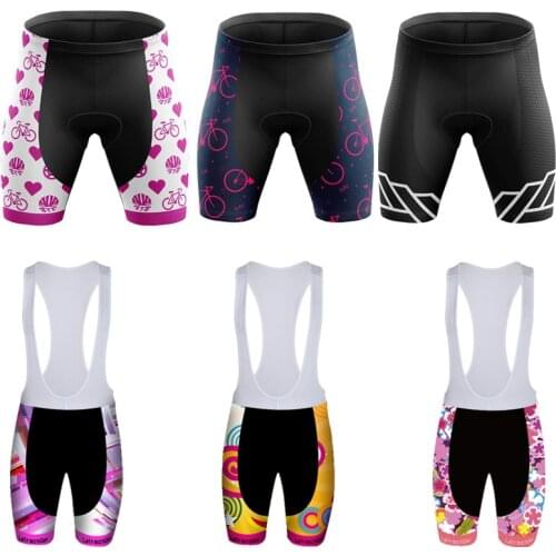 SPTGRVO 2021 Womens Cycling Bib Shorts Racing Sports Bicycle Shorts 9D Gel Padded Female MTB Bike Shorts Culotte Ciclismo Mujer