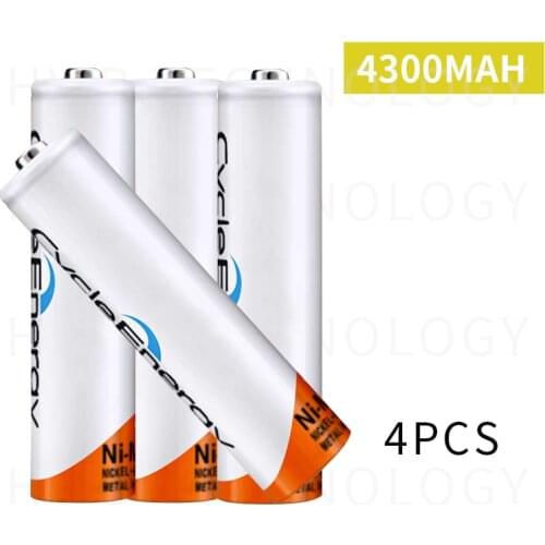 4Pcs/Lot Original Brand New NI-MH AAA 3A Rechargeable Batteries 1.2V 4300mAh Rechargeable Battery Free Shipping