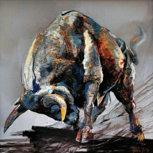 5D 5d Diy Diamond Painting Cross Stitch bull Full square Rhinestones Crystal Mosaic paste diamond Embroidery Home Decoration