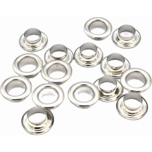 8mm Silver Iron Eyelet Metal Eyelet With Washer Leather Craft Repair Grommet For DIY Clothing Scrapbooking Craft Projects 20 set