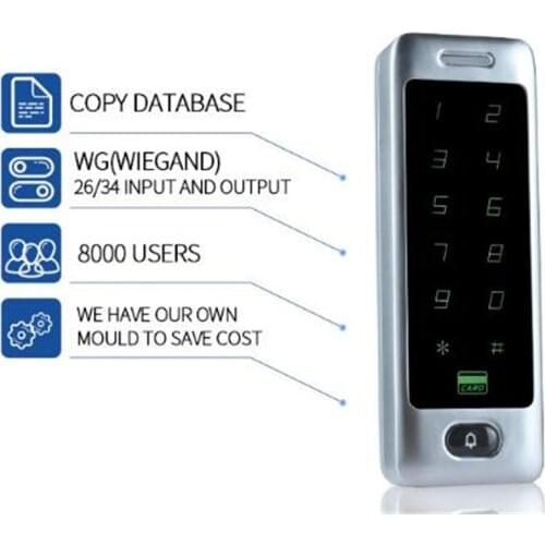 8000User Water-Proof ID Card Door Access Control System