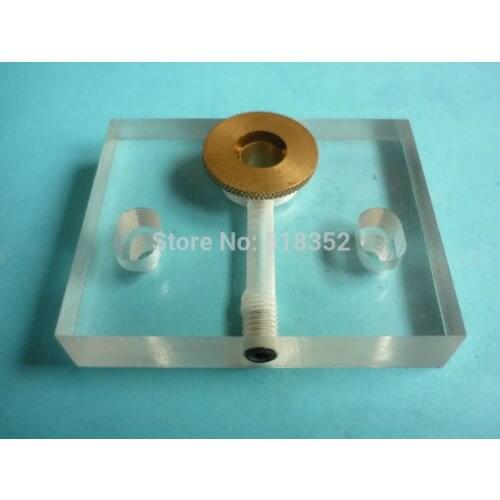 65 x52 x12mm Acrylic Water Jet Panel/ Water Spray Cooling Plate with Brass Nozzle OD16.5mm, EDM Wire Cut High Speed Machine