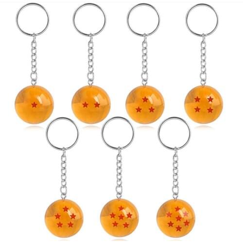 Anime 7 Stars Resin Ball Keychain Hot Selling Chain For Fans Cosplay Gift