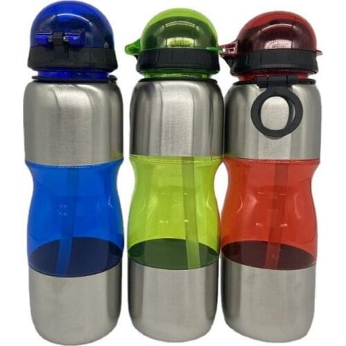 Mountain bike aluminum rim water bottle, straw plastic water cup, sports transparent cup, riding rim water bottle