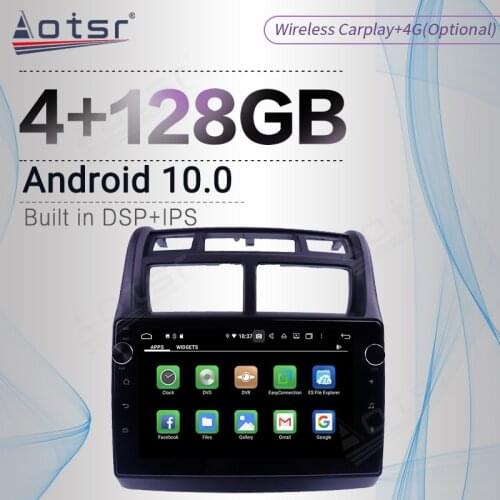 Carplay 4+128GB For Kia Sportage 2 2007-2009 Android Radio Tape Recorder Car Multimedia Player Stereo Head Unit GPS Navi No 2din