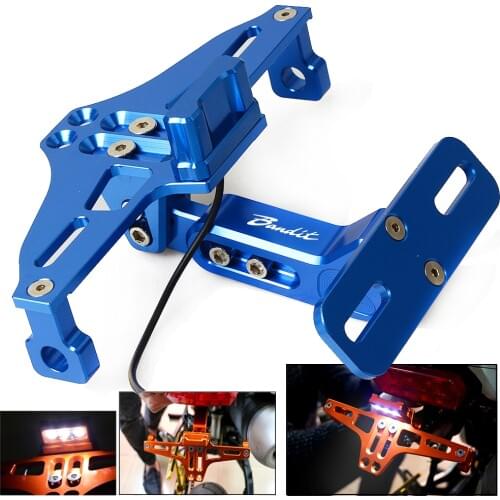 For SUZUKI GSF 250 600 600S 650S 650N 1200 Bandit 650 Rear License Plate Frame Licence Holder Motorcycle Number Plate 1250BANDIT