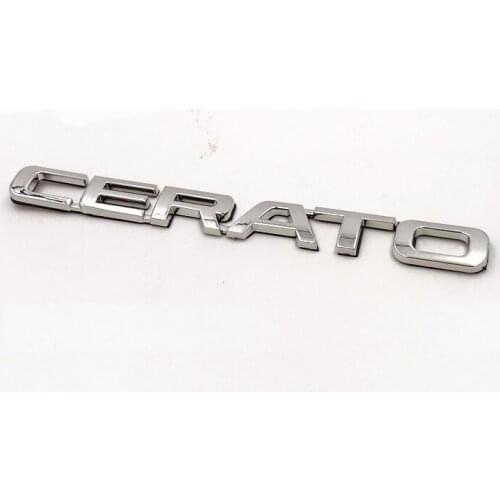 3D CERATO Letters Logo Car Rear Trunk Emblem For Kia SPECTRA CERATO 3D Silver Letters Logo Badge Nameplate Decoration Sticker