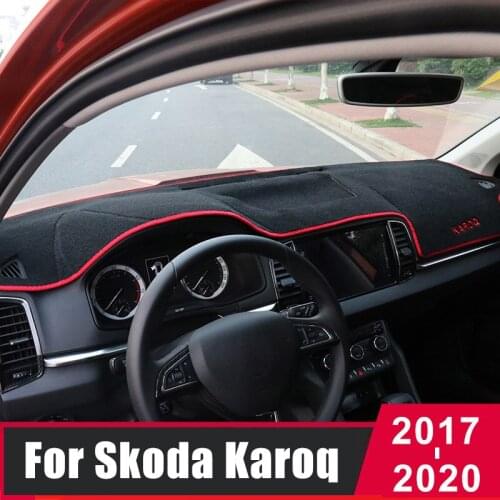 For Skoda Karoq 2017 2018 2019 2020 Car Dashboard Cover Mat Sun Shade Pad Instrument Panel Carpets Protector Accessories