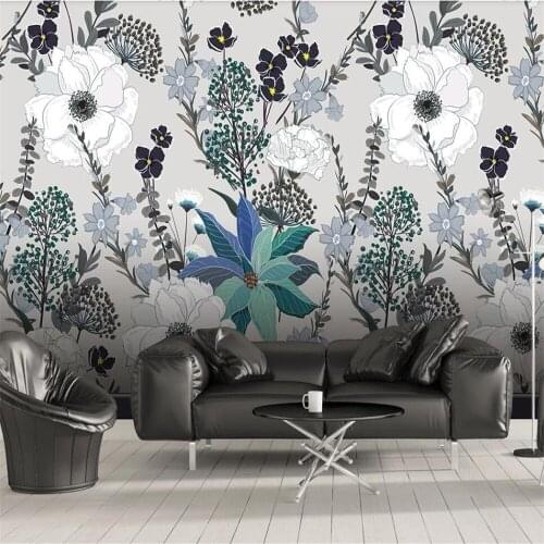 Milofi Custom 3D Wallpaper Mural European Tropical Plant Leaf Flower Background Wall Living Room Bedroom Decorative Painting Wal