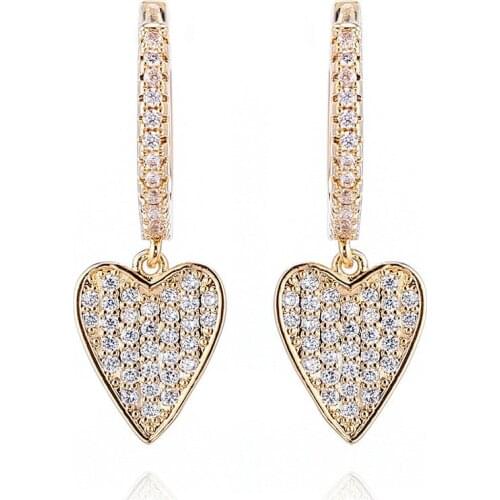 SIPENGJEL Fashion Classic Heart Dangle Drop Earrings Personality Couple Love Hoop Earrings For Women Girls Statement Jewelry