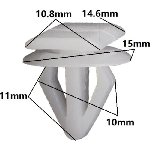 Nylon White Interior Door Panel Retainer Moulding Fasteners Clip For Hyundai Accessories