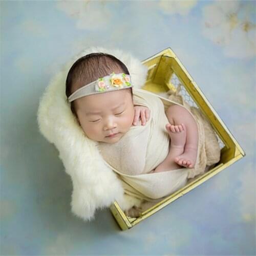 Newborn Knitted Stretch Wrap Baby Jersey Beanbag Cover Layer Backdrop Background Photography Props