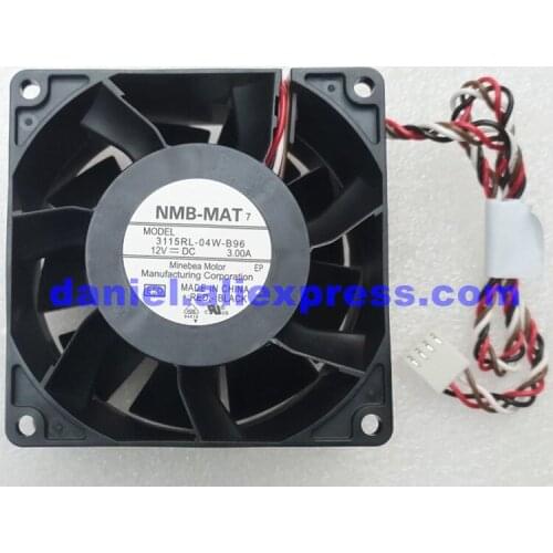 New 8038 8cm fan 4-wire PWM speed regulation large air volume 3115rl-04w-b96 12V 3A