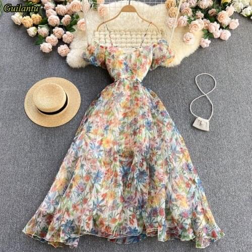 Bohemian Boho Beach Long Dress Women Slash Neck Spaghetti Strap Backless Bandage Dress Sexy Club Evening Party Summer Dresses