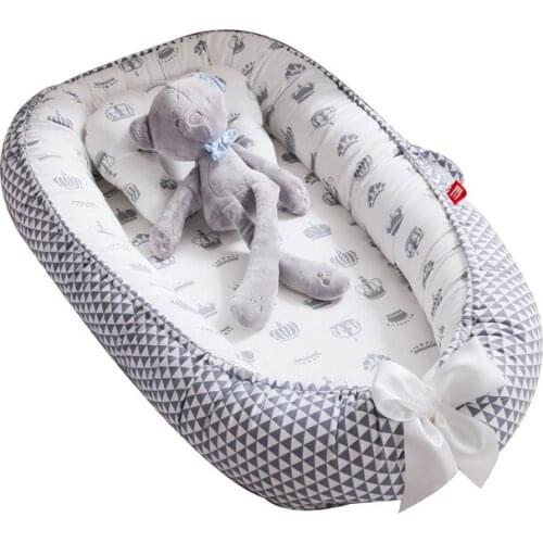 Portable Baby Nest Bed Travel Crib Infant Toddler Cotton Cradle for Newborn Bassinet Bumper Baby Bed