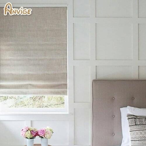 Modern High Quality Cotton and Linen Blackout/Light Filtering Curtain Roman Blinds Roman Shades Custom to Your Size