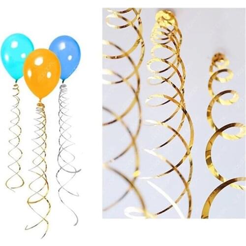6pcs Spiral Pendant Dangling Swirls Wedding Balloons Garland Hanging Decorations Wedding Birthday Party Christmas Decor Supplies