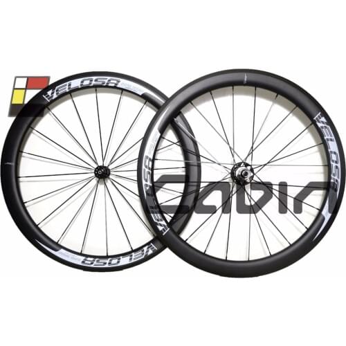Velosa supreme 50 bike carbon wheelset, 50mm clincher/tubular ,light weight 700C road bike wheel,1420g