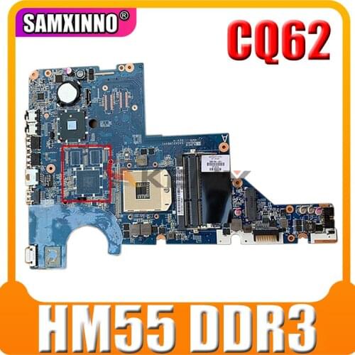 High Quality For HP CQ62 CQ42 G42 G62 G72 Laptop Motherboard 595184-001 DA0AX1MB6F1 HM55 PGA989 DDR3 100%Tested Fast Ship