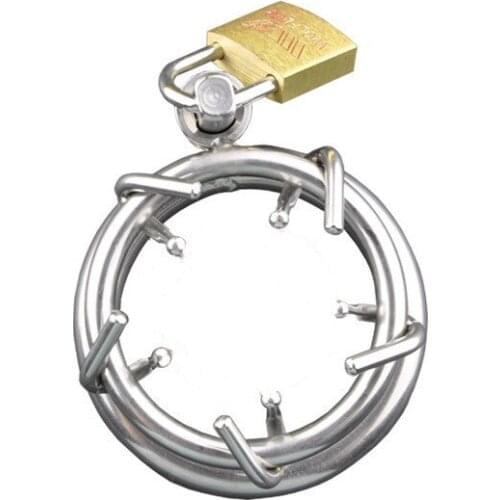 High quality stainless steel male Ball Stretcher metal penis lock cock Ring Delay time ejaculation BDSM Sex Toys for men