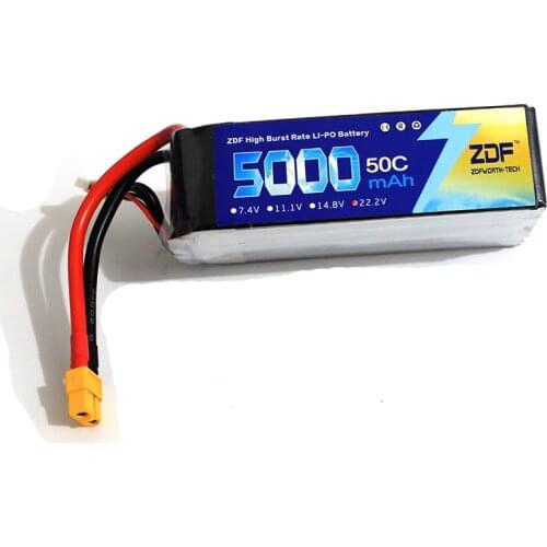 ZDF Power 6S 22.2V 5000mAh 50C Lipo Battery for RC Racing Drone Helicopter Models Toys Power Spare Part