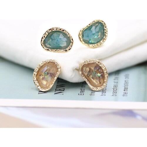 Korean New Fashion Women Accessories Bohemia Mori Girl Shell Lace Geometric Clip On Earrings for Girl Student Part Jewelry