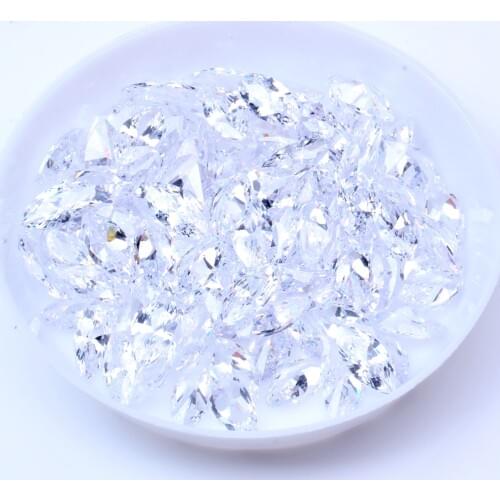 100pcs/pack 2x4mm-6x12mm and Mix Sizes Pointed Back Brilliant Horse eye Cubic Zirconia Loose CZ Stone Beads Jewelry Making Gems