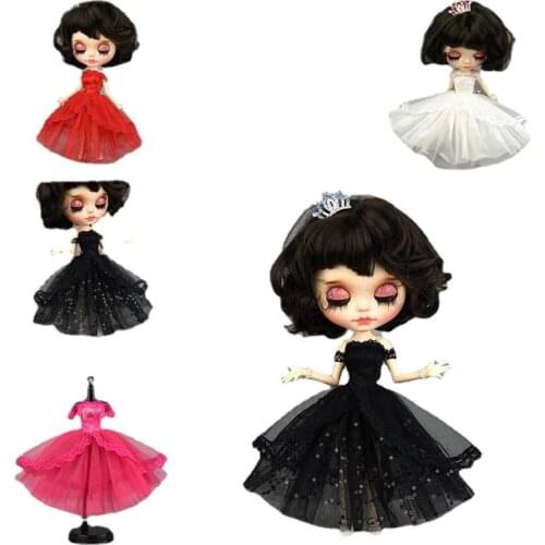11.5" Fashion Lace Princess Dresses Outfits for Blythe Doll Clothes Gown Vestidos for Blyth Clothes 1/6 BJD Accessories Gift Toy