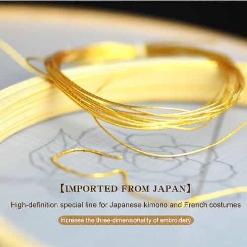 200cm Thread Line Woven Embroidery Line High-end customization gold Embroidery Threads Kimono Import from Japan