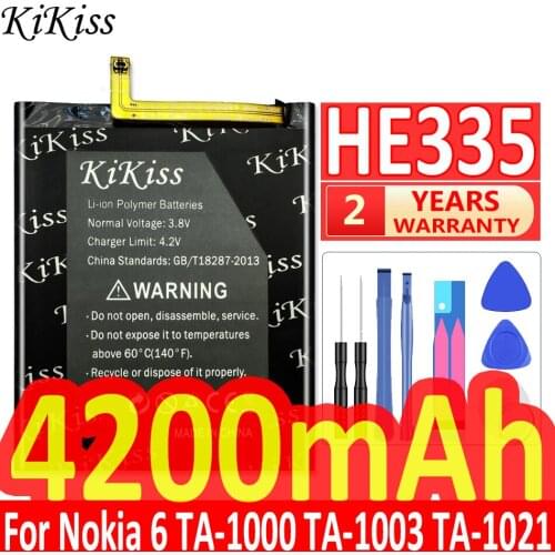 4200mAh HE335 For Nokia 6 nokia6 N6 TA-1000 TA-1003 TA-1021 TA-1025 TA-1033 TA-1039 Smart Mobile Phone High Capacity Battery