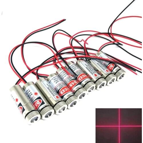 9pcs Focusable 650nm 5mw Red Laser Diode Module Cross Beam Aligment Positioning Lights1230
