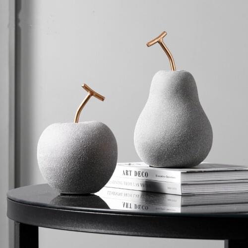 Apple Pear Ornaments Modern Minimalist Home Ceramics Creative Fruit Ornaments Entrance Living Room Wine Cabinet Soft Decorations