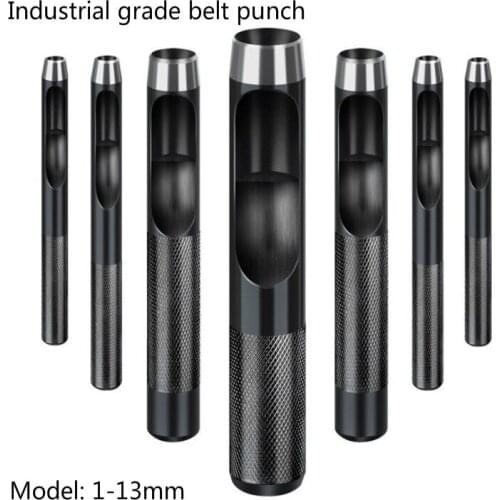 Black High Carbon Steel Belt Punch Hollow Punch Metal Punch Tool Leather Craft Equipment Belt Punch Round Steel Punch 1Mm-20Mm