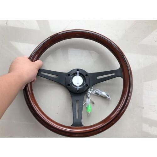 350MM 14inch Wood Phoebe steering wheel racing steering wheel three racing Phoebe for VW BMW Honda Mazda etc