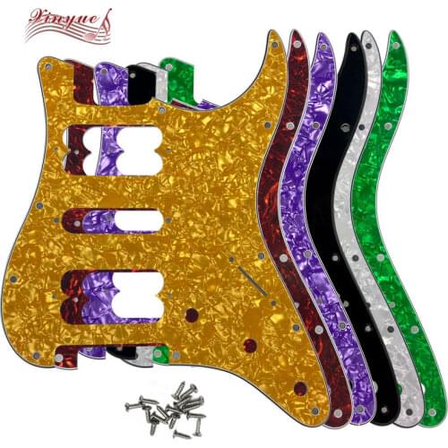 Pleroo Guitar Parts - For FD US 11 Mounting Screw Hole Standard Start Player HSH Guitar pickguard Double pickup screw hole