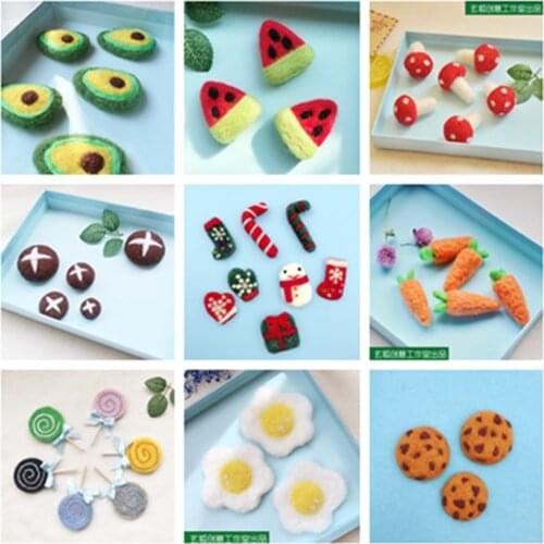 Dvotinst Newborn Photography Props for Baby Cute Handmade Wool Fruits Christmas Santa Fotografia Accessories Studio Photo Props