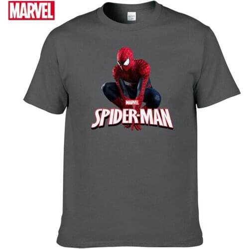 Marvel The Avengers spiderman t-shirt Comfortable 100% cotton Fashion clothes for teens Summer Tops tshirts men t shirt #66