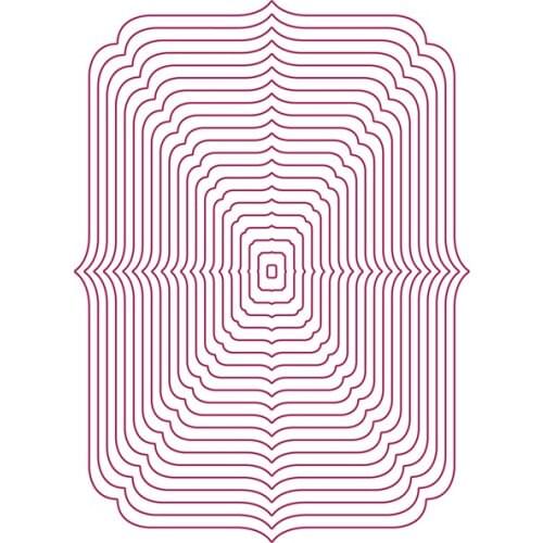 JMCRAFT Rectanle Lace Border Frame #3 Metal Cutting Dies DIY Scrapbook Handmade Paper Craft Metal Steel Template Dies