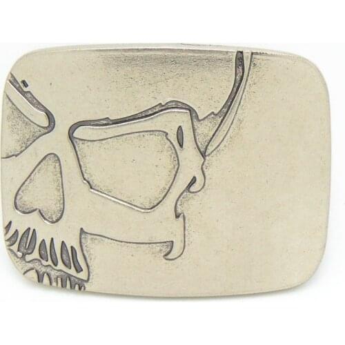 Western cowboy beige skull head zinc alloy belt buckle men and women gift items