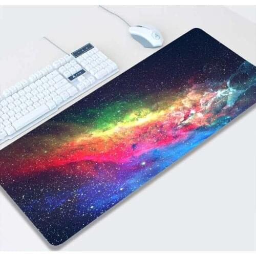 Night Sky Mouse-pad with Sewn Edges Thermal Transfer Printed Mice Mat Laptop Notebook Keyboard Pad Gaming Accessories 2mm
