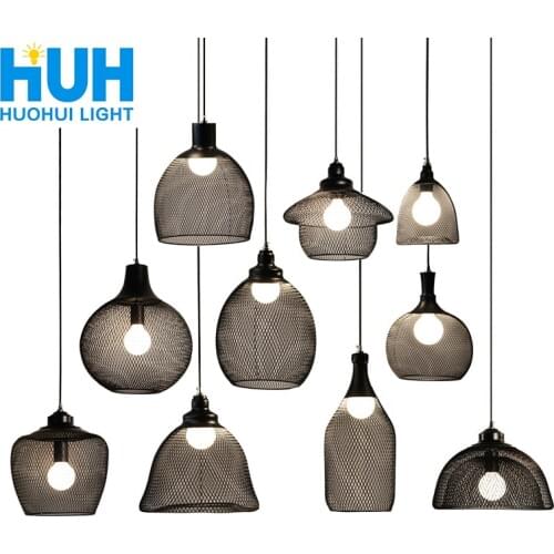 Retro industrial wind iron cage chandelier bar bar loft creative personality restaurant cafe / bar / window / loft chandelier