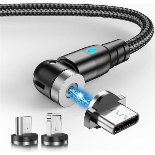 LUPWAY Magnetic Cable Micro USB 540° New Type C Charger Fast Charging Magnet Charge Wire Cord For iPhone 11 Android Phones