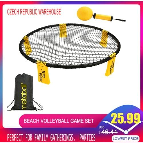 Mini Beach Volleyball Game Set Outdoor Team Sports Lawn Fitness Equipment With 3 Balls Volleyball Net