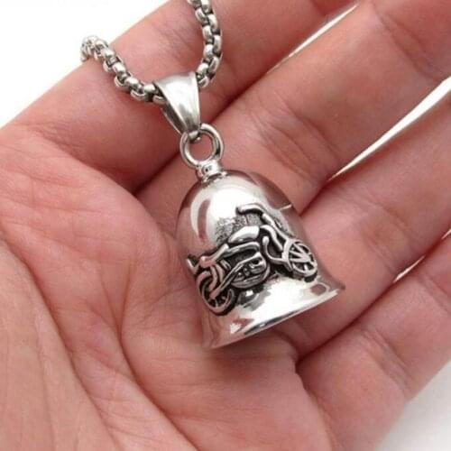 Fashion Personality Cool Motorcycle Pattern Bell Pendant Punk Rock Motorcycle Accessories for Men
