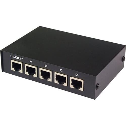 MT-VIKI 4 Port RJ45 Network Switch Sharing Device Bidirectional Internal Network And External Network 4 In 1 Out MT-RJ45-4