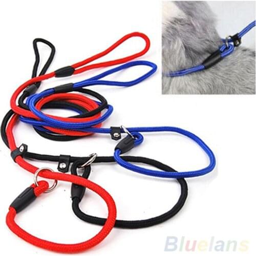 Pet Dog High Quality Outdoor Anti-lost Nylon Rope Training Leash Slip Lead Strap Adjustable Traction Collar